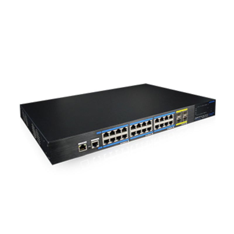 Switch Administrable Utepo de 24 Puertos PoE y 4 SFP 10G