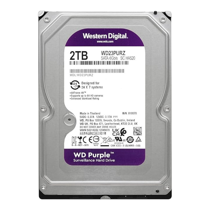 Disco Duro Western Digital 2TB 3.5 Purpura 6gB/S