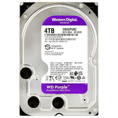 Disco Duro WD Purple de 4TB 3.5" 6GB/s Para Video Vigilancia