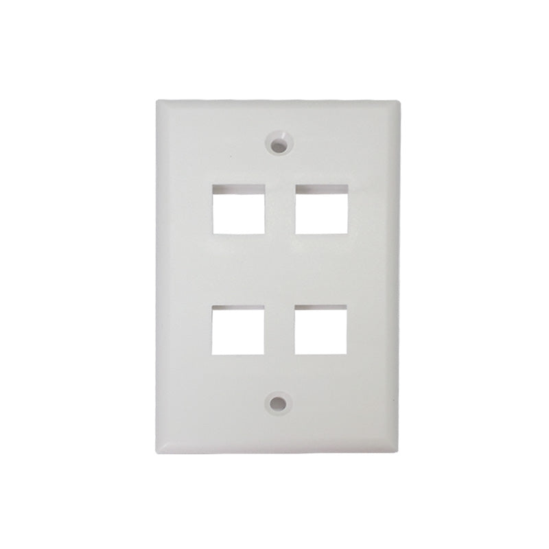 Tapa Face Plate Lanpro 4 Puertos Vertical Blanco