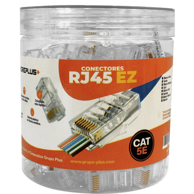 Conectores RJ45 Cat 5 Passthrough - Pack de 100 Unidades