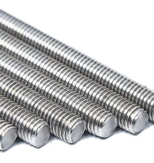 Barra Roscada Galvanizada Metalnet 3/8" x 2 mts de Hierro Plateado