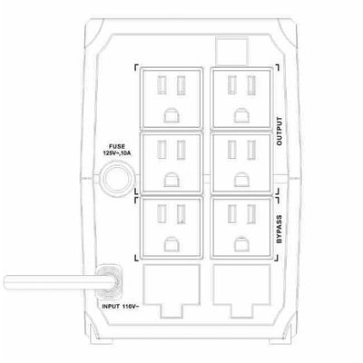 UPS Hikvision 1000VA 600W 6 Tomas NEMA 5-15R