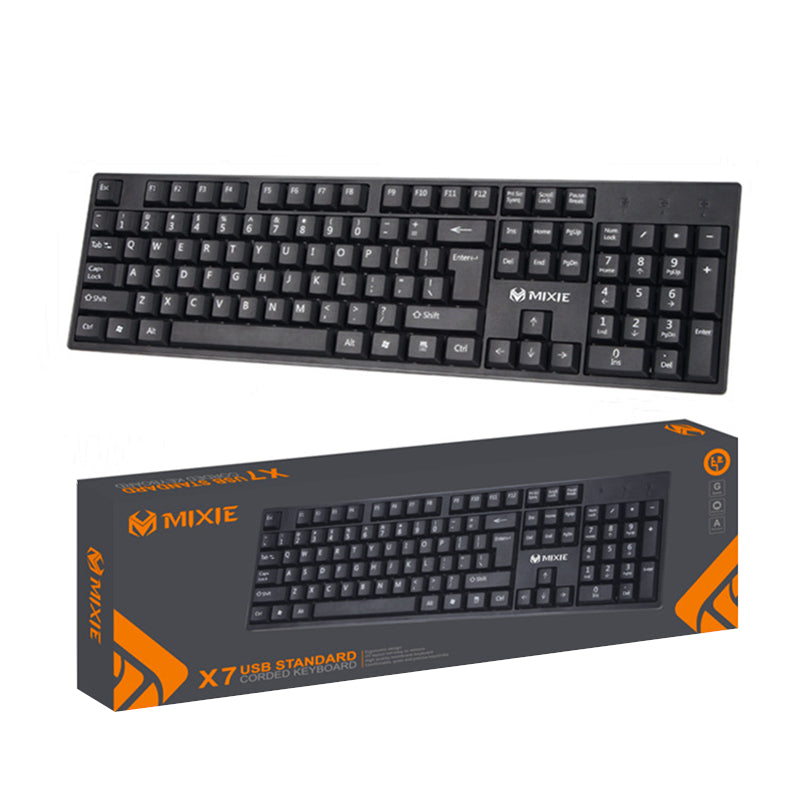 Teclado USB Mixie X7S Para Pc Oficina Hogar