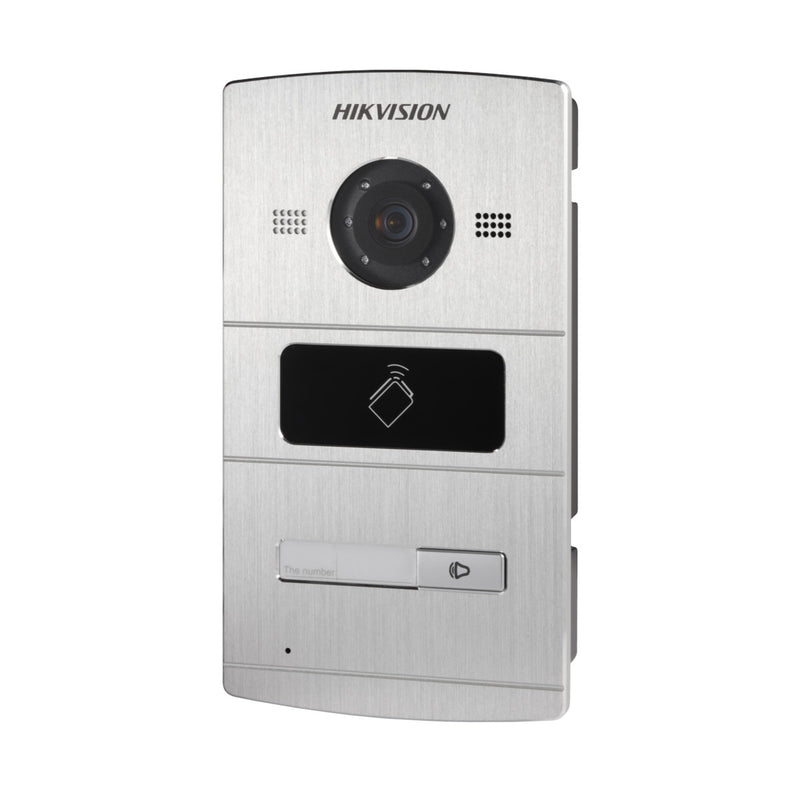 Video Portero IP HIKVISION con Cámara 720p, Lector de Tarjetas MIFARE y Protección IP65