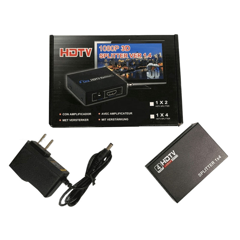 Splitter Hdmi Metalico 1X4 Puertos 3D 1080P