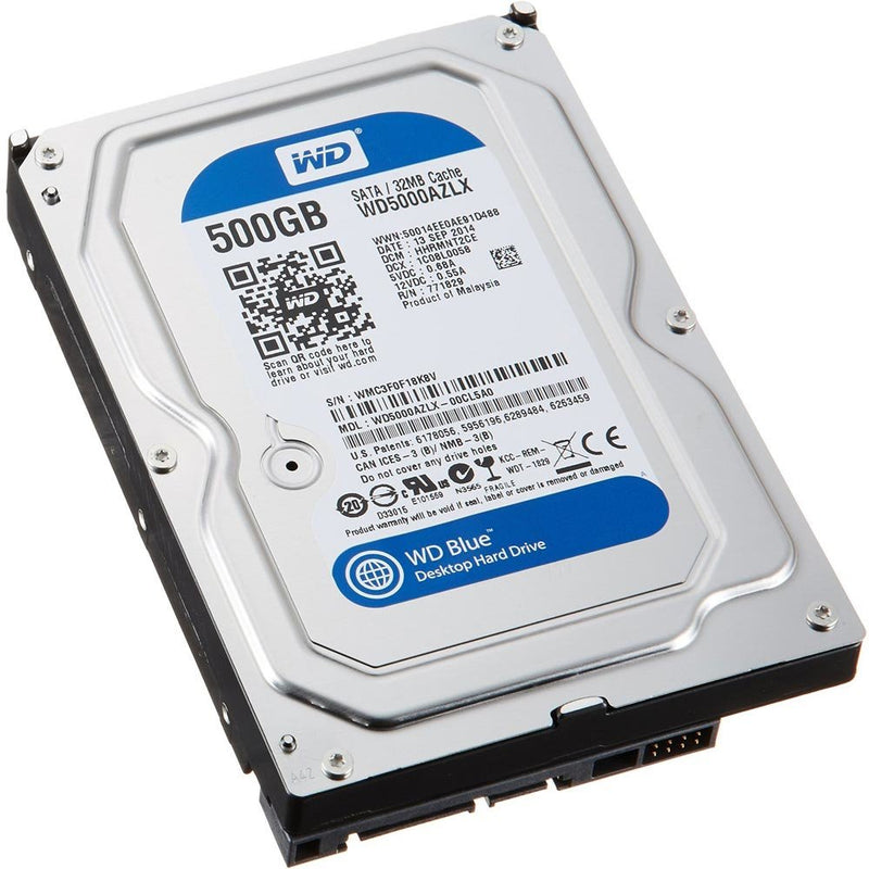 Disco Duro Western Digital Azul de 500GB SATA 3.5" - Alta Velocidad 7200 RPM