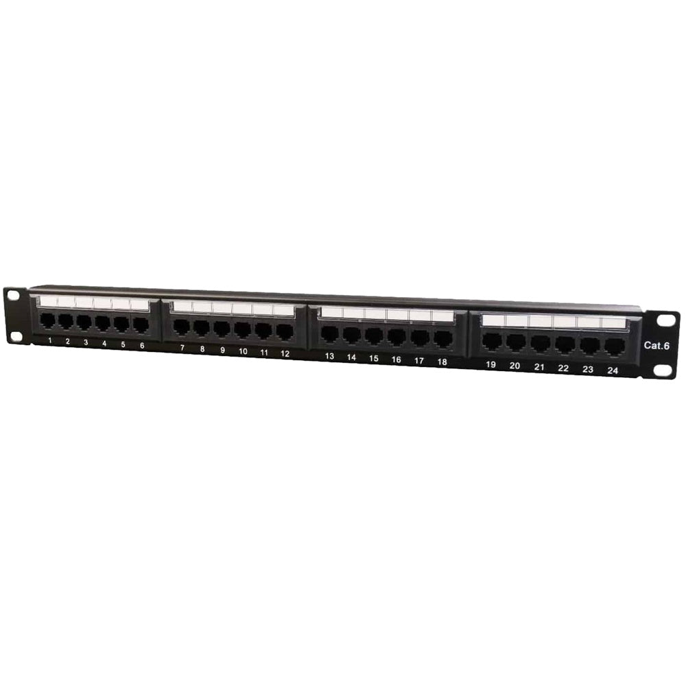 Panel de Parcheo Rackeable STC con 24 Puertos Cat6 RJ-45