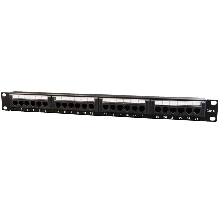 Panel de Parcheo Rackeable STC con 24 Puertos Cat6 RJ-45