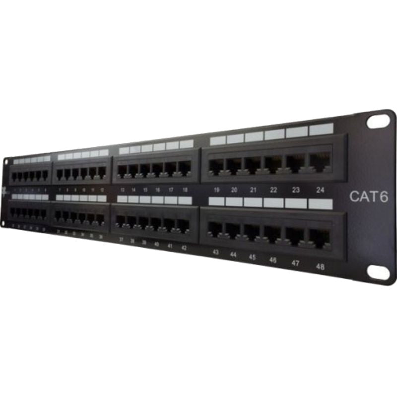 Panel de Parche de Red 48 Puertos CAT6 WIREPLUS