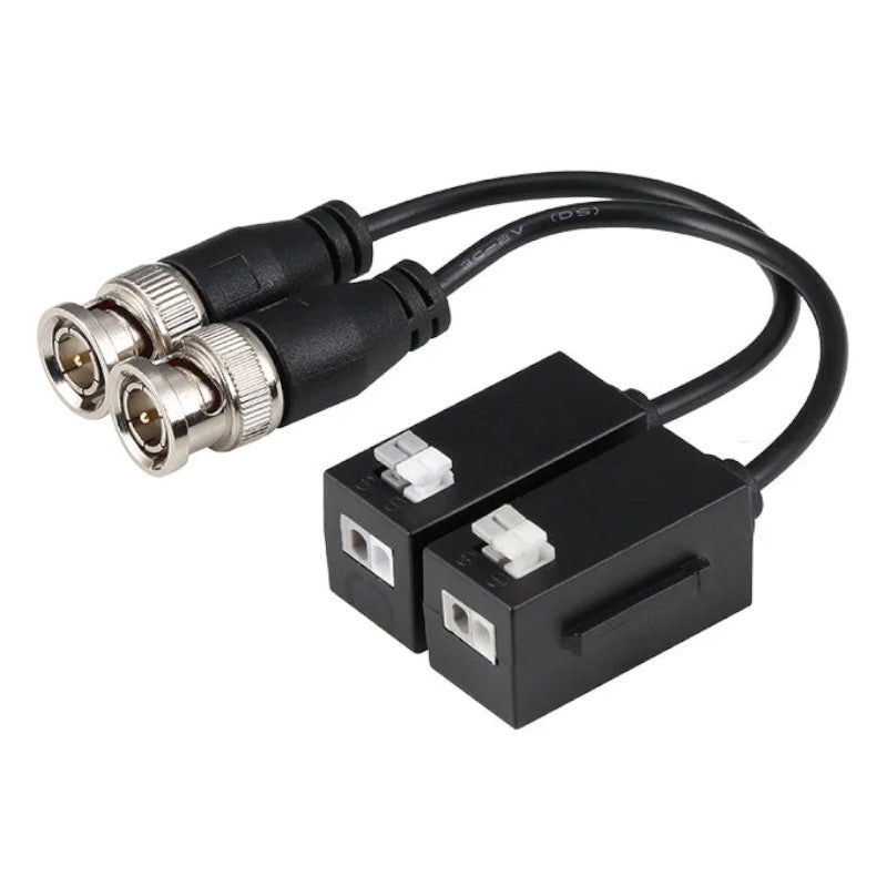 Par de Video Balun DAHUA Pasivo HD Tipo Clip 400 Mts Camaras CCTV. Diseño Apilable Para Una Instalación Mas Organizada.