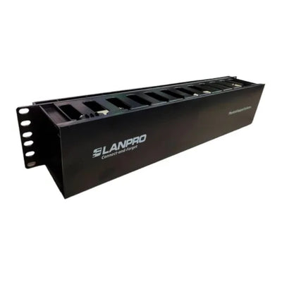 Organizador Horizontal Plastico 2U Frontal LANPRO