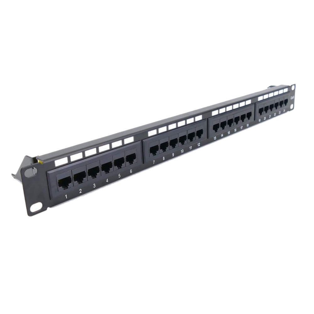 Panel de Parcheo Rackeable STC con 24 Puertos Cat6 RJ-45