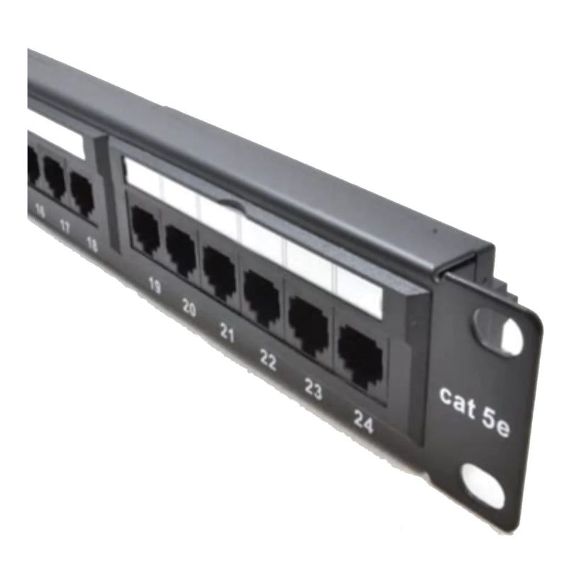 Panel de Parche QNET CAT5E de 24 Puertos para Redes Ethernet