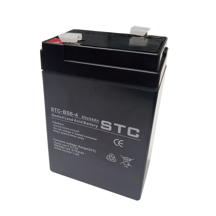 Batería Sellada STC 6V 4Ah para Alarmas, CCTV y Sistemas de Emergencia