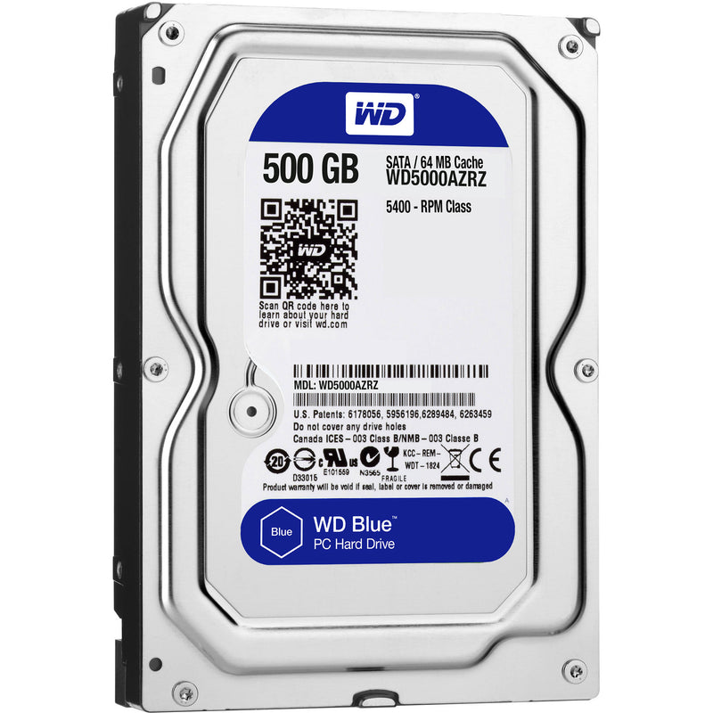 Disco Duro Western Digital Azul de 500GB SATA 3.5" - Alta Velocidad 7200 RPM