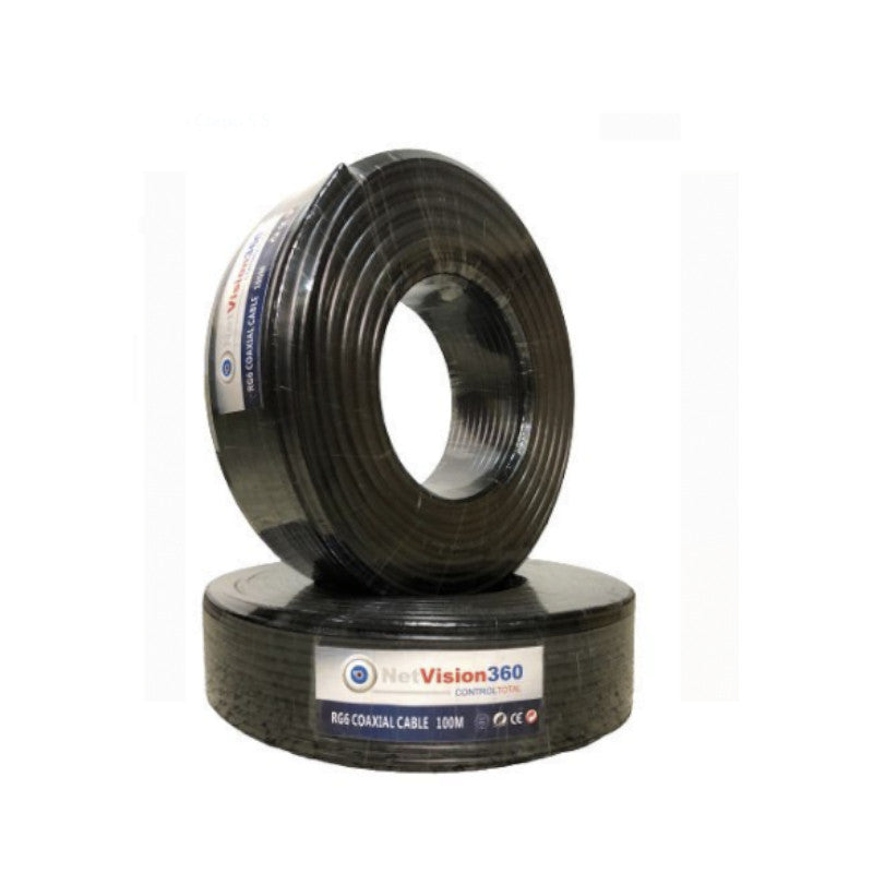 Cable Coaxial Rg6 Netvision 100Mts Cab-Rg6-Net