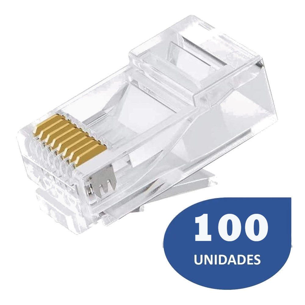 Conectores STC RJ45 Cat6 - Paquete de 100 Unidades