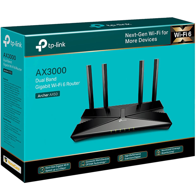 Router TP-Link Wifi 6 Ax300 Doble Banda Archer-Ax50