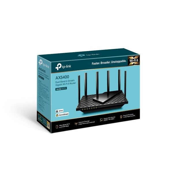 Router TP-Link WiFi 6 Doble Banda AX73 (Archer-AX73) - Velocidad Ultra Rápida y Cobertura Amplia