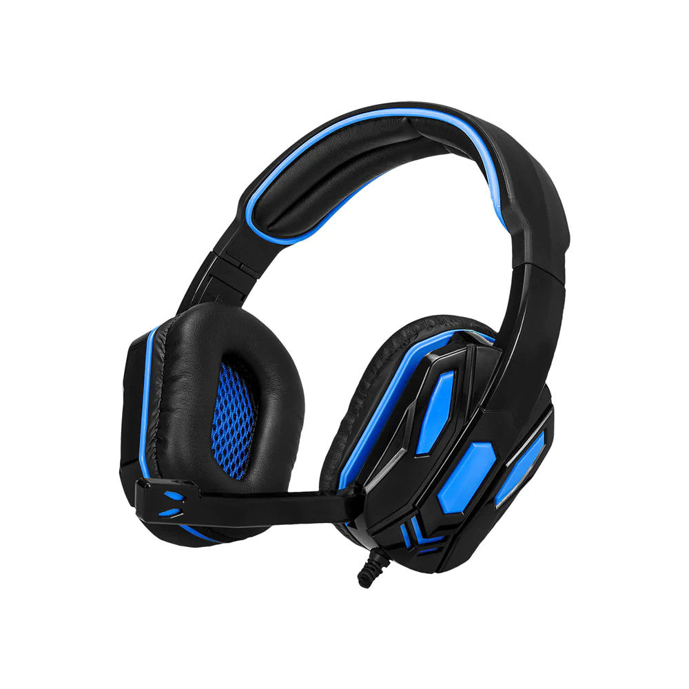 Audífonos Gaming ARGOM Combat HS-2845Bk USB Negro/Azul