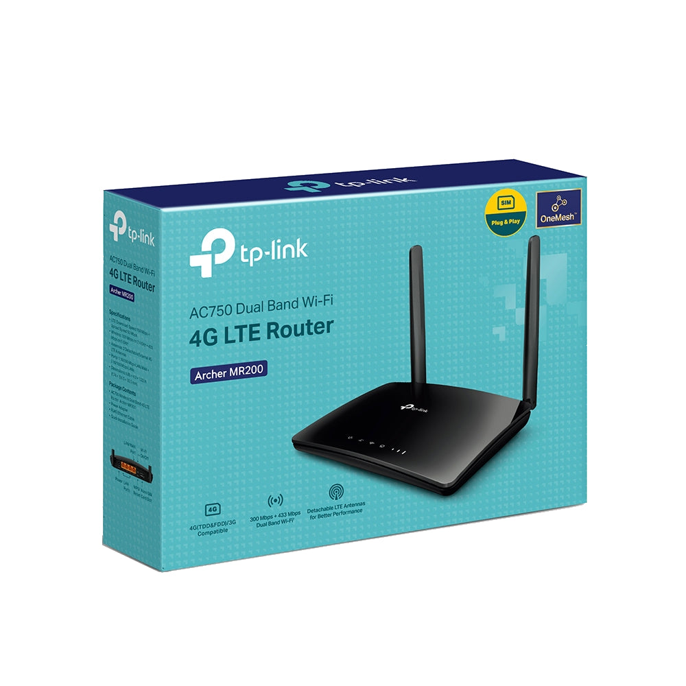 Router Inalámbrico 4G LTE Doble Banda TL-MR200 - Conexión Rápida y Estable