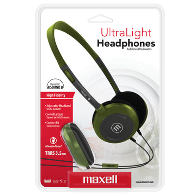 Audifono Maxell Hp-200 Headband con microfono Oliva