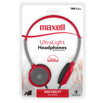 Audifono Maxell Hp-200 Headband con microfono Rojo