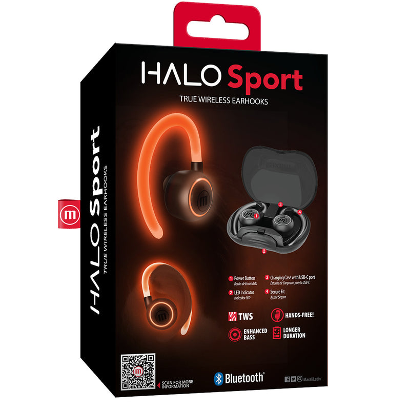 Audifonos Bluetooth Maxell Eb-Bttwsh Bt Tws Halo sport neon