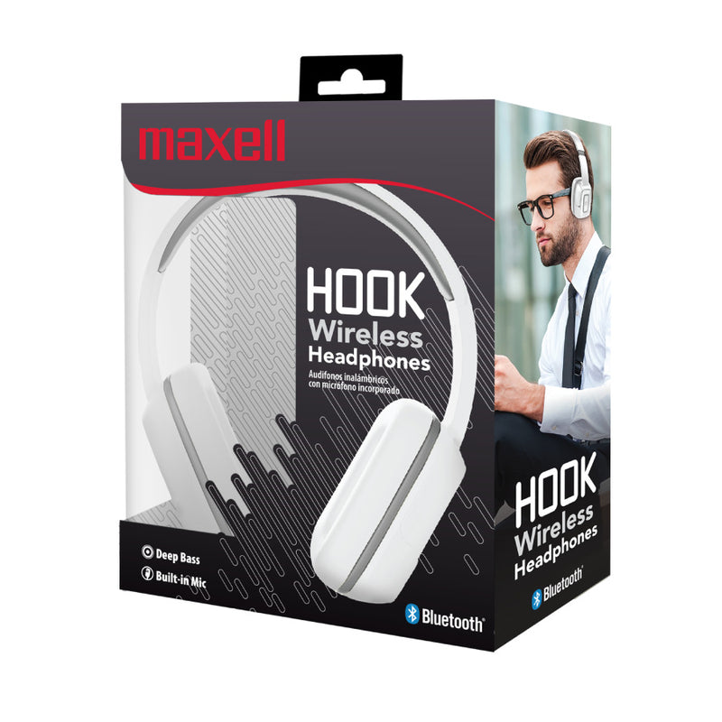 Audifonos Maxell Hp-Bt300 Bt Hook con microfono Snow