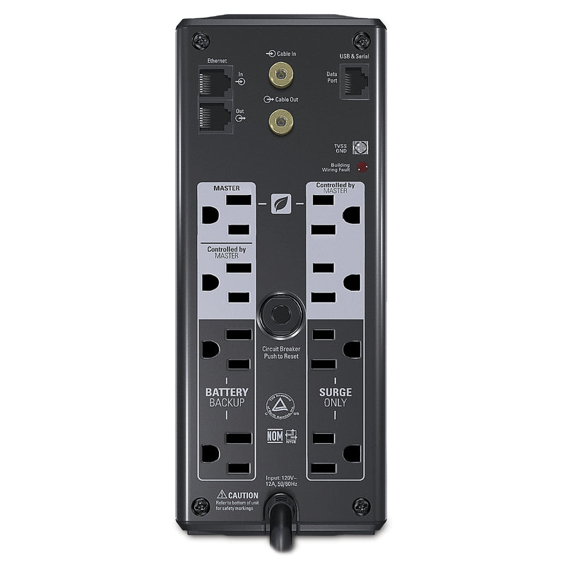 SAI APC 120V 1000VA 600VA con 8 Tomas de Respaldo de Energía