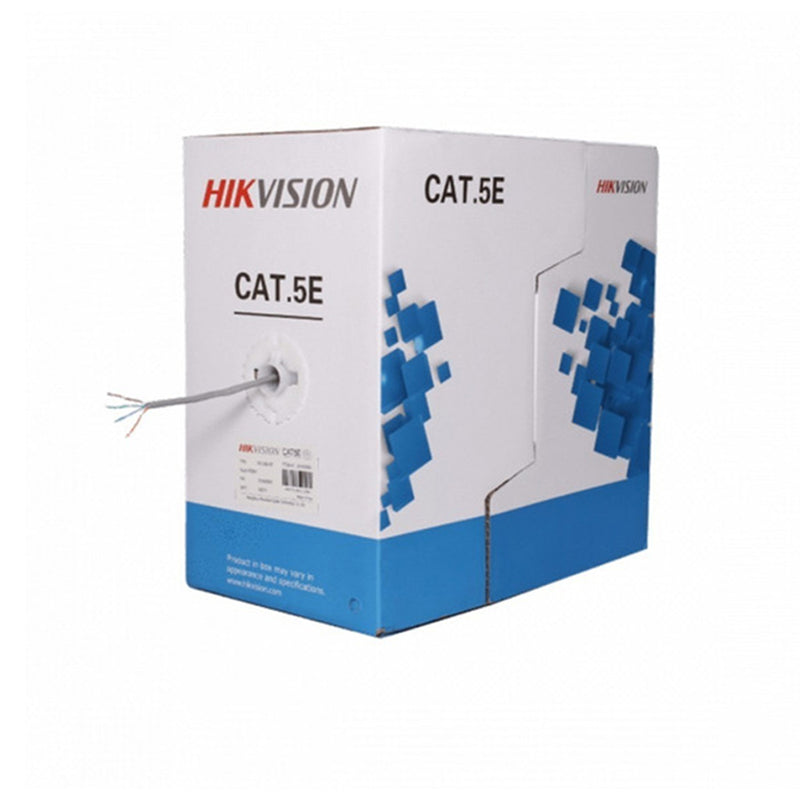 Bobina de cable UTP Hikvision 305 Mts Cat 5E 100% cobre