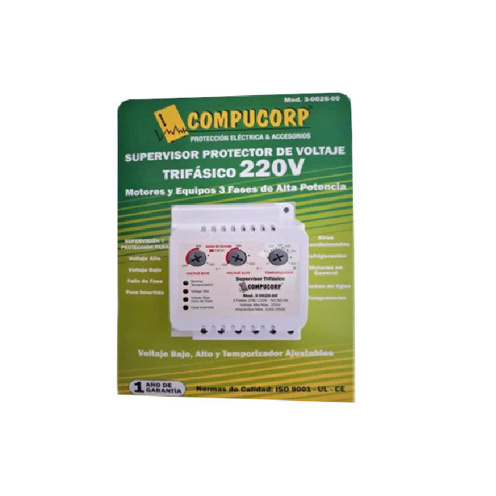 Supervisor Protector Trifasico Compucorp 220v 30a 6600w