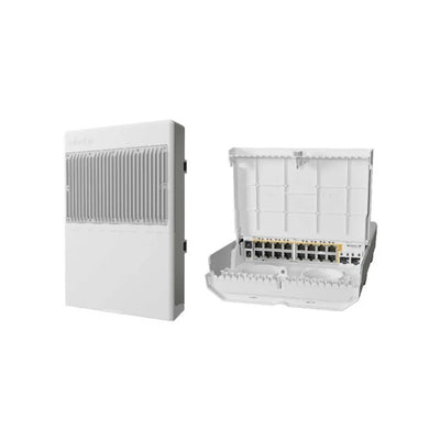 Switch Mikrotik Administrable Sistema Operativo Dual 16 Puertos C/Poe Crs318-16P-2S+Out