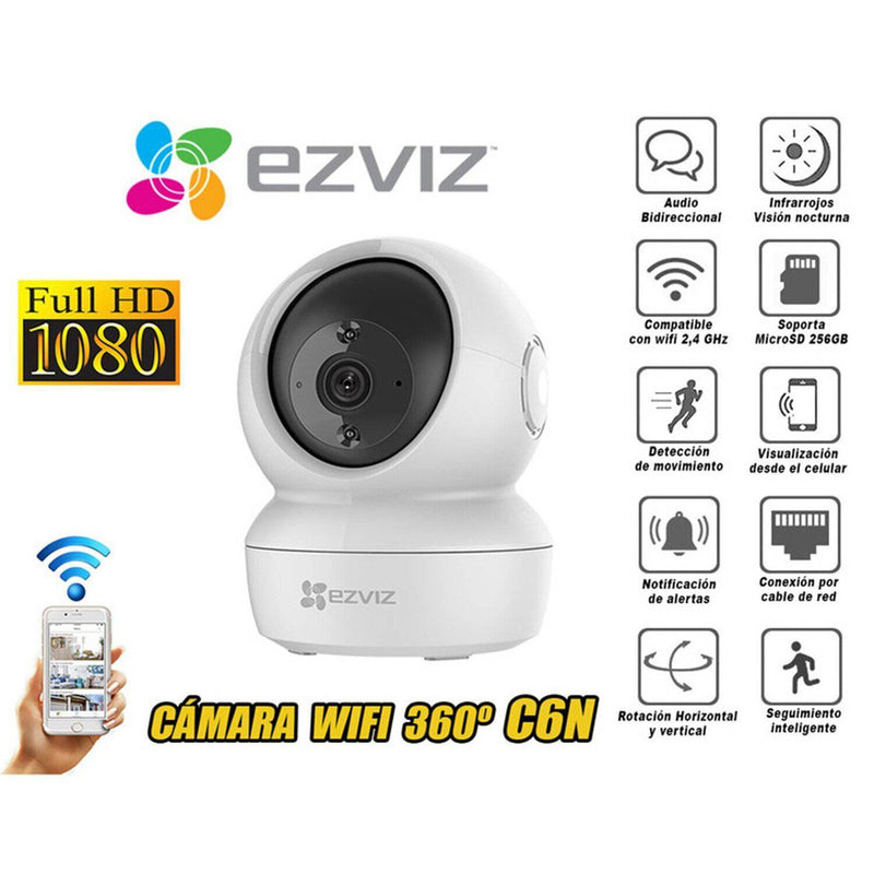 Cámara Wifi Ezviz C6n Motorizada 1080p Indoor Con Audio