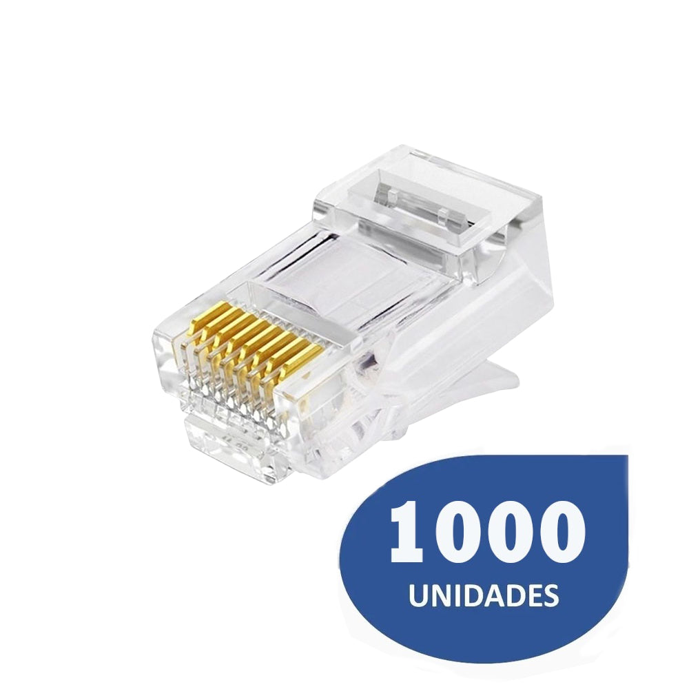 Paquete de 1000 Conectores RJ45 CAT5 de Alta Calidad WIREPLUS