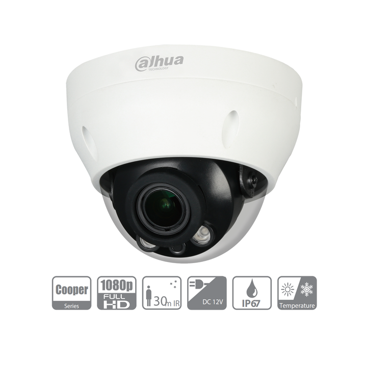 Cámaras Domo Dahua 4MP IP Varifocal 2.7-12mm Metal IP67 IK10 de Alta Seguridad