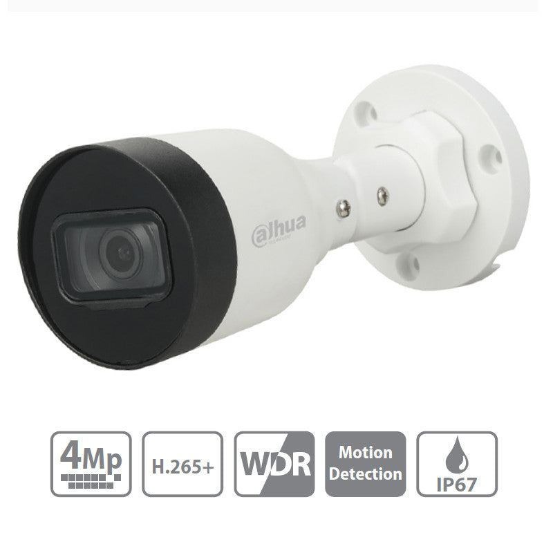 Cámara IP Bullet Dahua 4MP IP67 2.8mm Semimetálica de Alta Definición