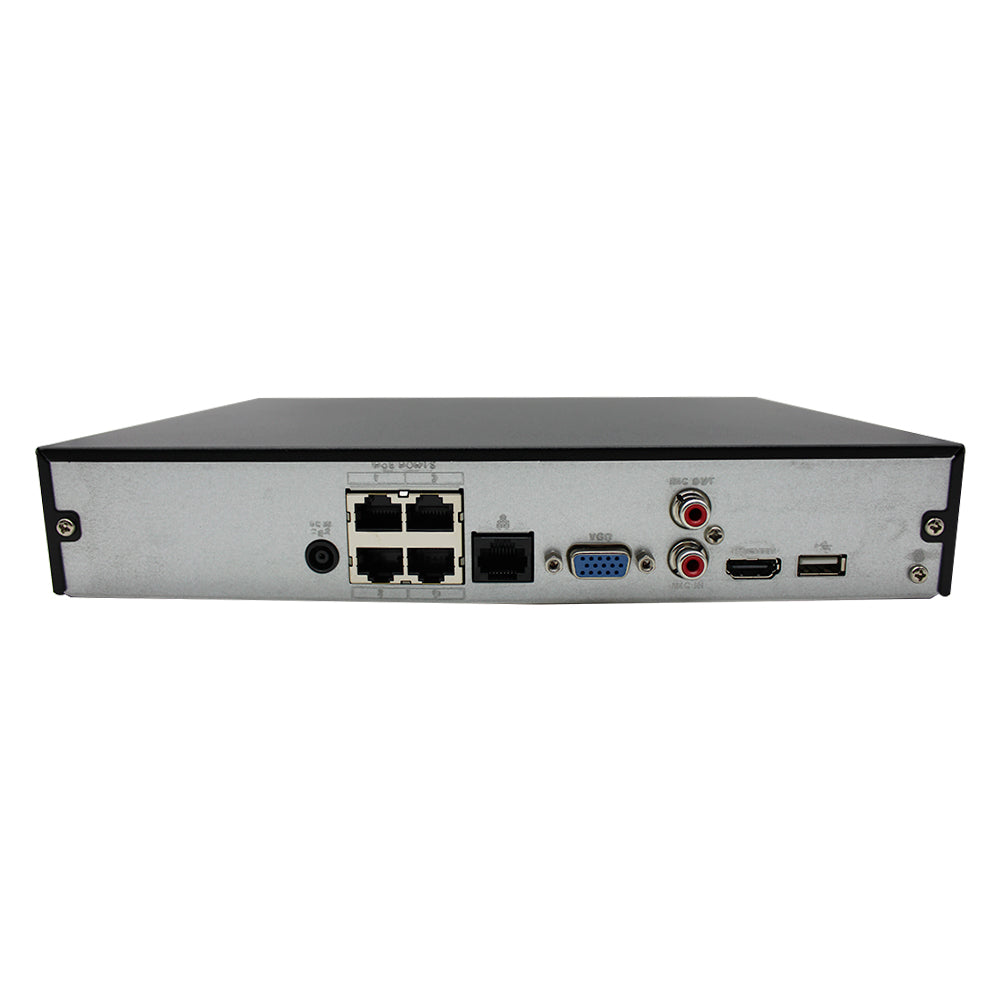 NVR Dahua 4 Canales PoE 4K y 2MP - NVR1104HS-P-S3/H