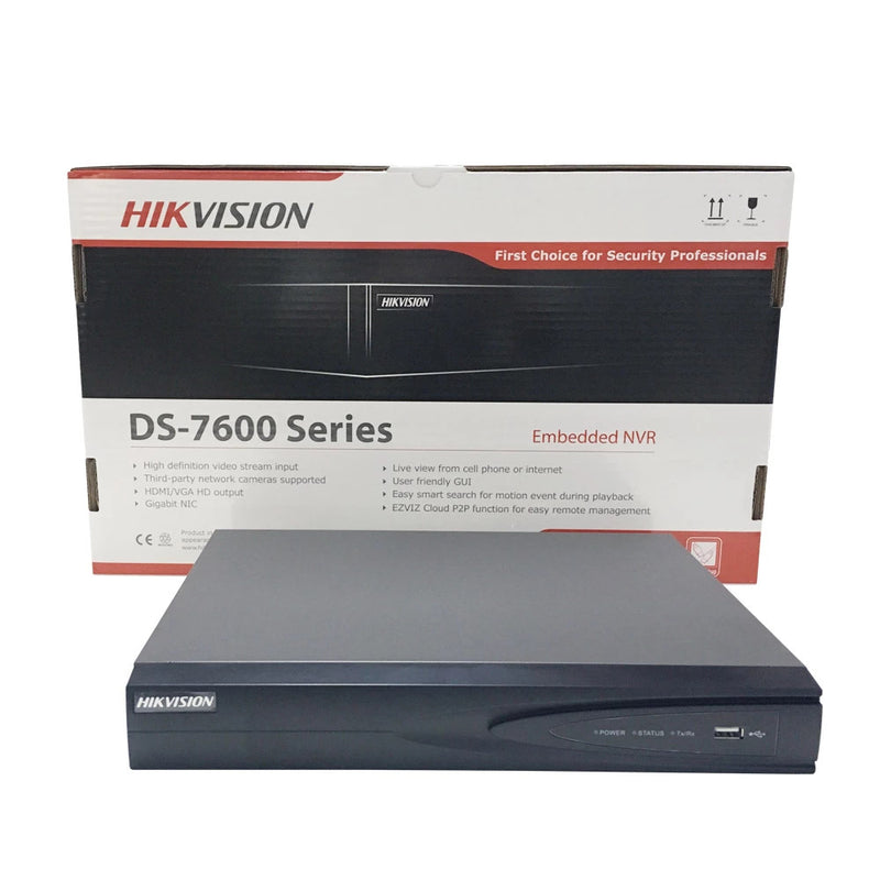 NVR Hikvision 4 Canales 4K 1080P DS-7604NI-K1/4P(B) - Solución Avanzada para la Gestión de Seguridad IP