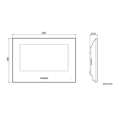 Monitor Táctil de 7" Hikvision DS-KH6320-LE1 con PoE y Resolución 1024x600