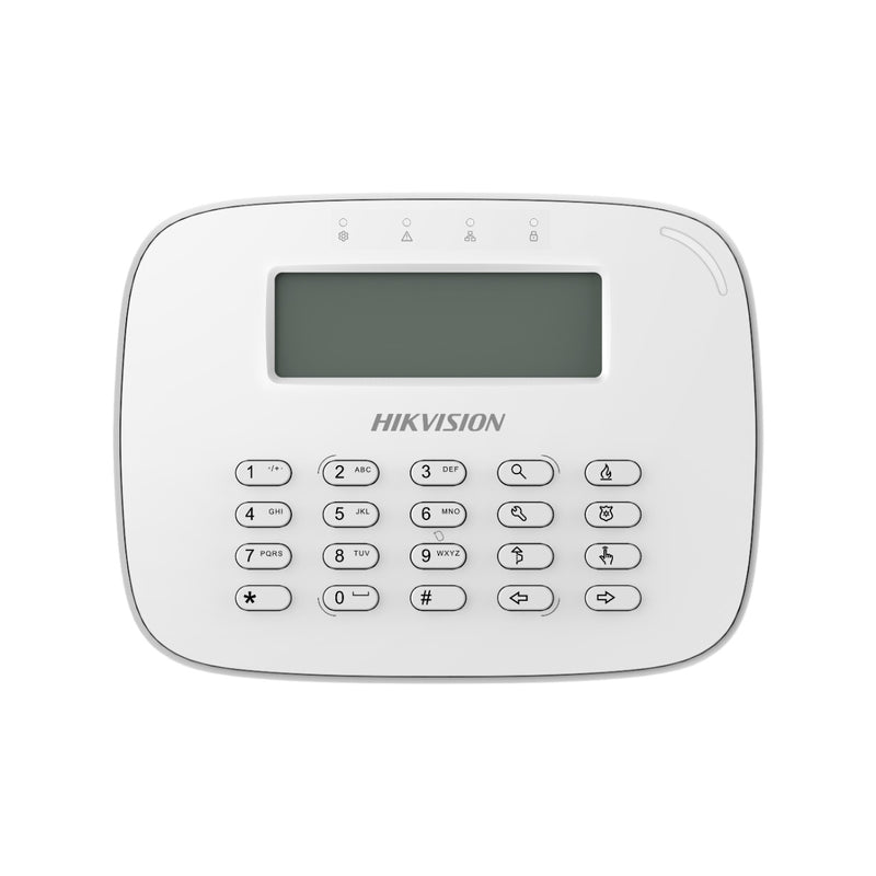 Teclado LCD Cableado para Alarmas Hikvision DS-PK-LRT - Seguridad Eficiente y Funcional