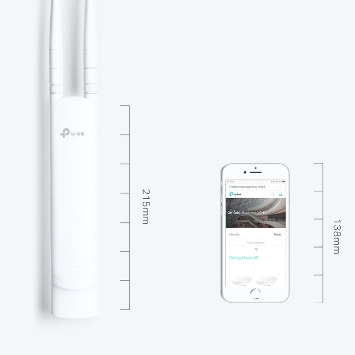 Punto de Acceso TP-LINK OMADA EAP110-Outdoor WiFi para Uso Externo