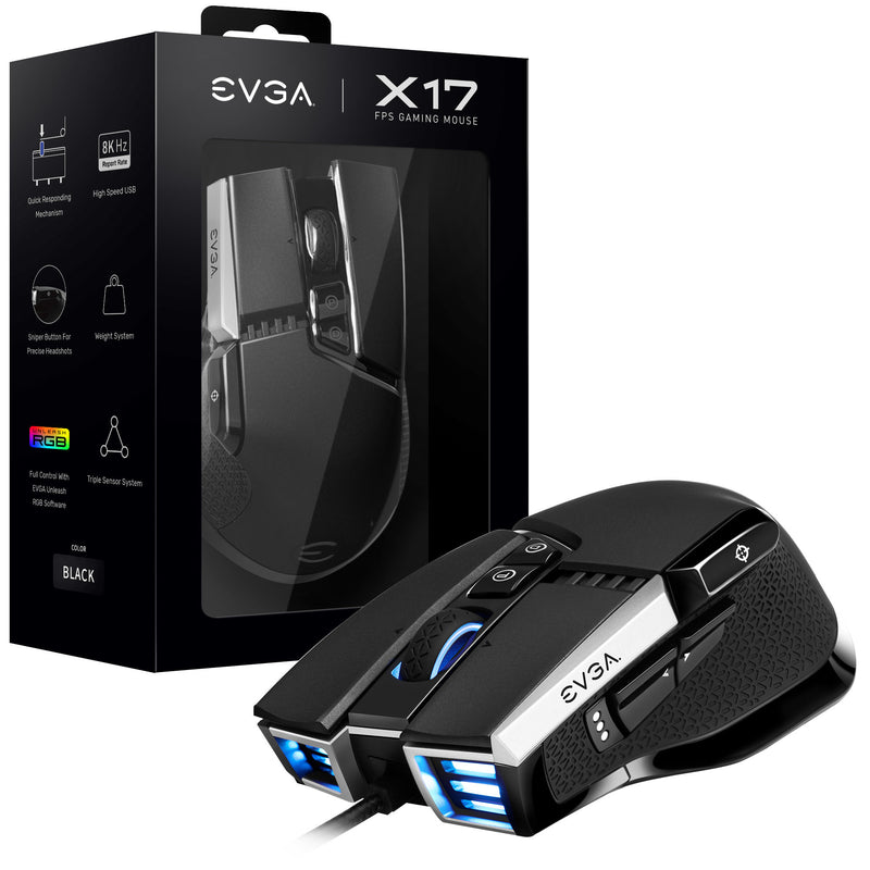 Mouse Gaming Evga X17 8K USB 16K Dpi