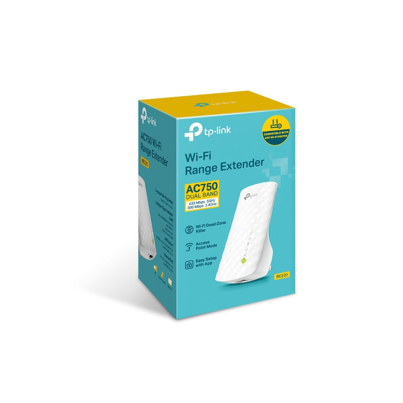 Extensor Wi-Fi TP-Link TL-RE220 de Alta Velocidad 2.4GHz para Conexiones Estables