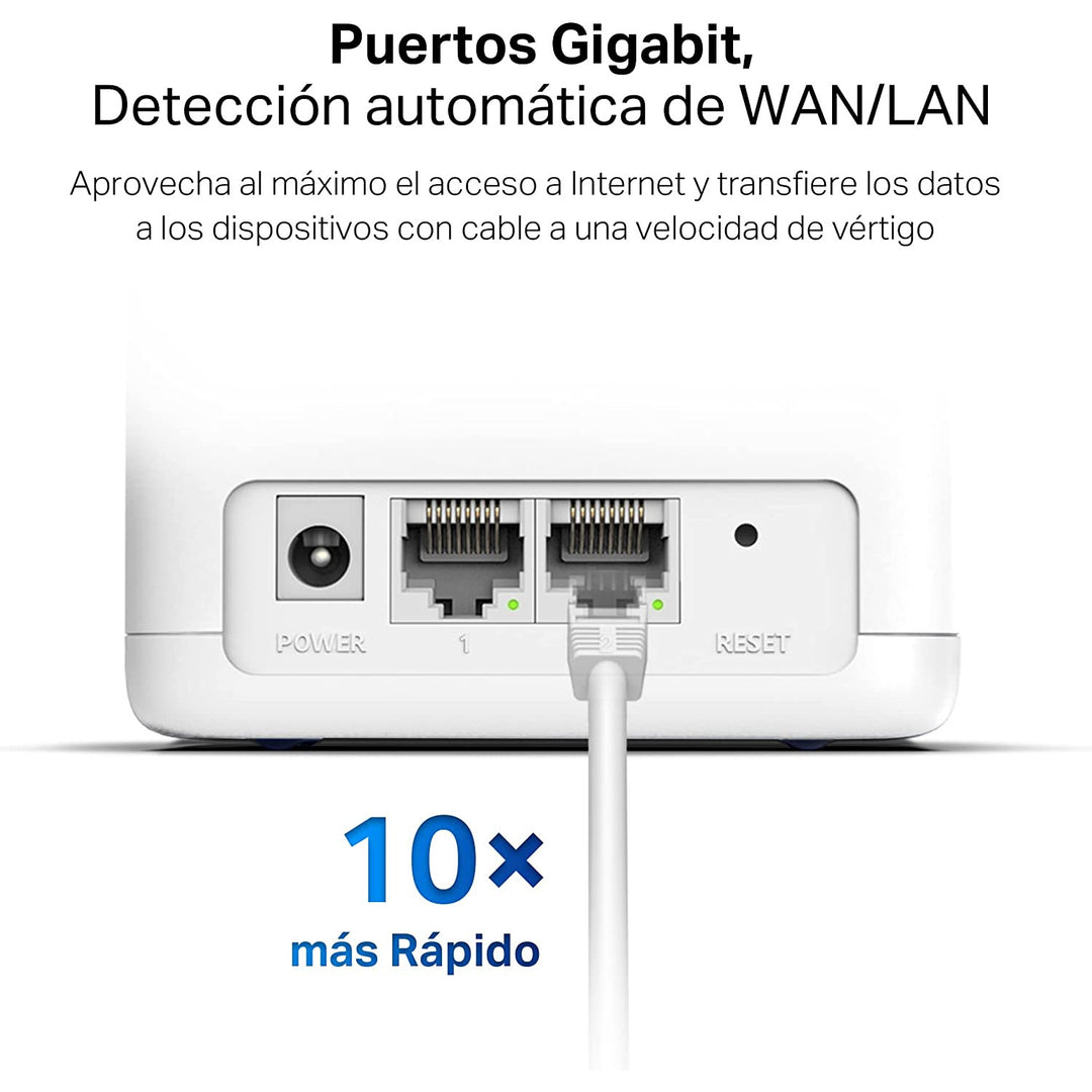 Router Mesh Mercusys Halo H30G Gigabit Doble Banda - Paquete de 2 Unidades