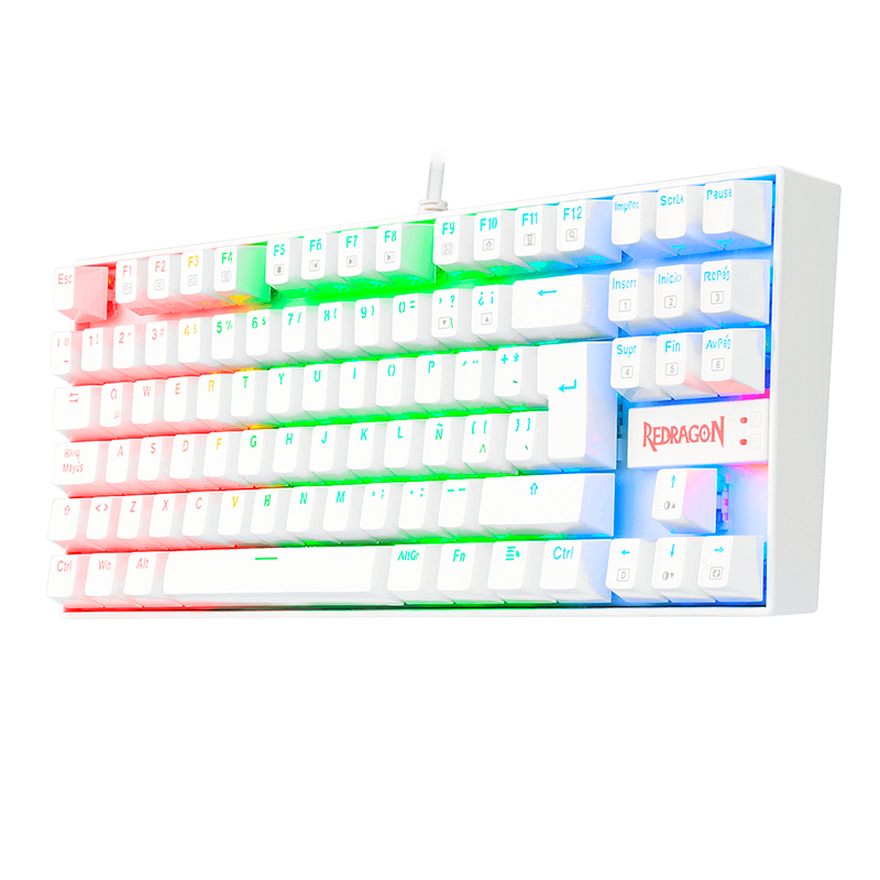 Teclado Mecanico Kumara Blanco Tkl Español RGB Redragon