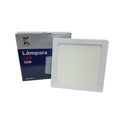 Lampara Led Kronotek 12W Cuadrada Knk-Lam-Spc-12W