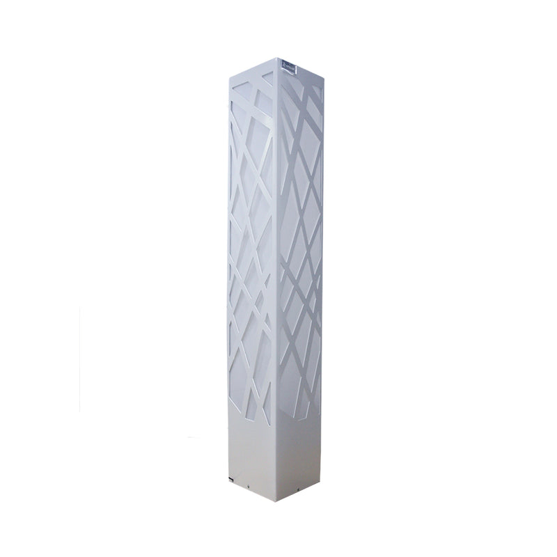 Lampara Decorativa Triangular Metalnet Blanca 1M