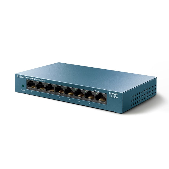 Switch TP-LINK LS108G de Escritorio - 8 Puertos Gigabit Ethernet para Conectividad Eficiente